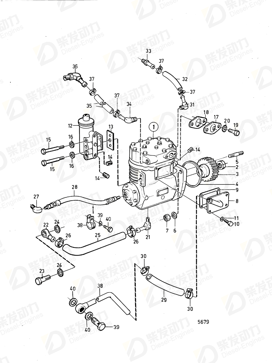 VOLVO Hose clamp 943473 Drawing